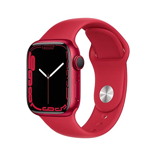 Apple Watch Series 7 (GPS), Caixa em alumínio PRODUCT(RED) de 41 mm com Pulseira esportiva PRODUCT(RED)