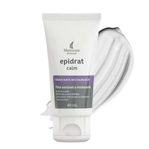 MANTECORP - Hidratante Facial Epidrat Calm - Restaurador e Calmante para Peles Sensíveis, Promove Conforto Imediato, Minimiza Descamação - 40g