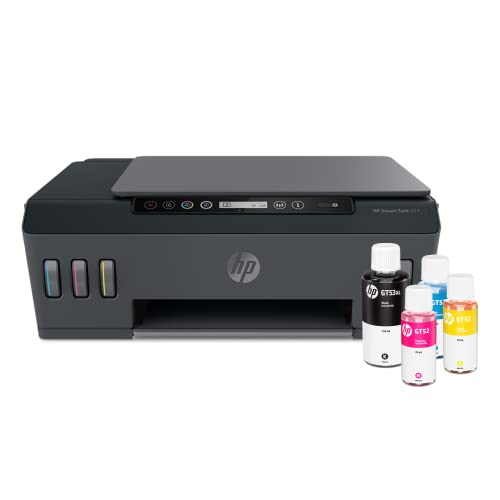 Impressora Multifuncional HP Smart Tank 517 Original Tanque de Tinta Continua Wi-Fi Scanner. Funções: Imprimir, Copiar, Digitalizar. Cor Cinza/Preto (1TJ10A)