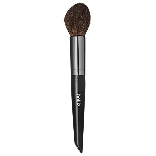 Pincel Blush Cônico, Belliz, Preto/ Cinza/ Marrom