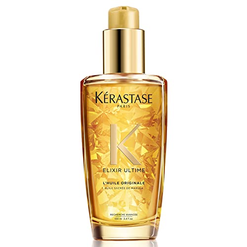 Kérastase Óleo Elixir Ultime L'Huile Originale, Todos os tipos de cabelos, Nutrição, brilho, Mix de 4 Óleos Preciosos, 100 ml