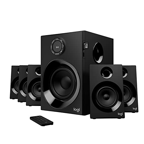 Caixa de som Multimidia Logitech Z607 com Sistema 5.1 Som Surround, Conexão Bluetooth ou 3,5mm, Rádio FM, USB e Leitor SD