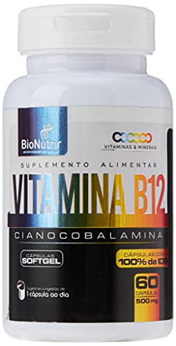 Vitamina B12 500mg (60 caps) - Único, BioNutrir