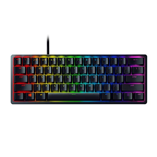 Teclado Mecânico Gamer Razer Huntsman Mini-Click Optical Switch Purple, Preto