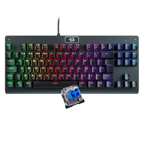 Teclado Mecânico Gamer Redragon Dark Avenger, RGB, Switch Outemu Blue, ABNT2 - K568RGB-2