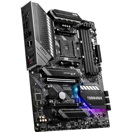 MSI Placa-mãe para jogos MAG B550 TOMAHAWK (processadores AMD AM4, DDR4, PCIe 4.0, SATA 6Gb/s, M.2, USB 3.2 Gen 2, HDMI/DP, ATX, AMD Ryzen série 5000)
