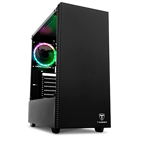 Gabinete Gamer T-DAGGER Cube Preto Atx E Micro Atx Lateral De Vidro Temperado - T-Tgc305B