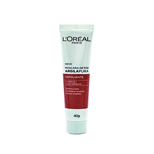 Máscara Facial L'Oréal Paris Argila Pura Detox Esfoliante, 40g