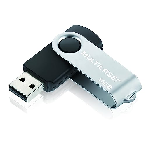 Pen Drive Twist 16GB USB Leitura 10MB/s e Gravação 3MB/s Preto Multi - PD588