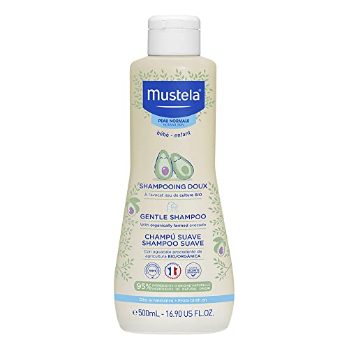 Mustela Shampoo Suave Infantil 500ml – Shampoo para Bebê e Criança – Hipoalergênico, fórmula Biodegradável feito com 95% de ingredientes de origem natural - Mustela Bebê e Criança