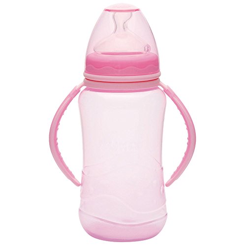 Mamadeira 330 ml Aquarela Número 2 com Alça, Kuka, Rosa