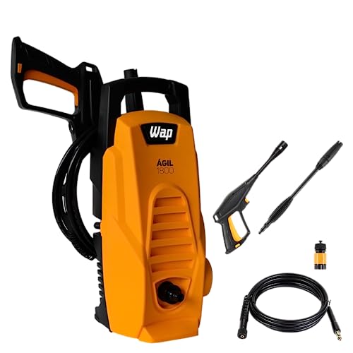 WAP Lavadora de Alta Pressão ÁGIL 1800, Portátil, 300L/h, com Jato em Leque e Concentrado, 1300psi 1400W 127V