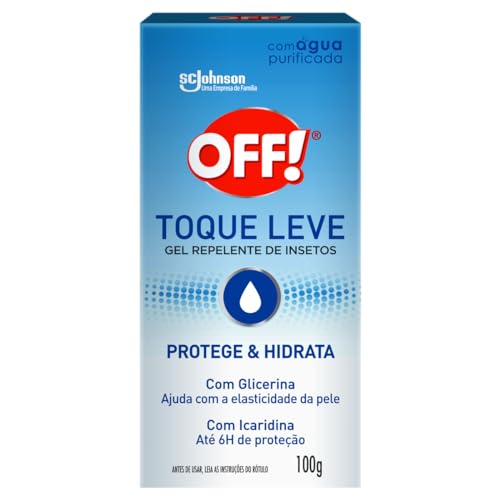OFF! Repelente Toque Leve Gel, Protege contra Mosquitos, com Icaridina e Glicerina, 100g