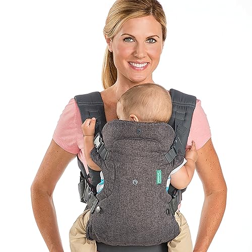 Infantino Suporte flip Advanced 4 em 1 – ergonômico, conversível, virado para dentro e para fora na frente e nas costas para recém-nascidos e bebês mais velhos de 3,6 a 14,5 kg