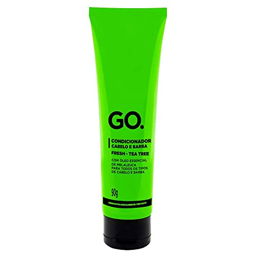 GO. Man Condicionador Tea Tree Cabelo E Barba Ultra Condicionante Desmaia Barba Maciez Imediata Vegano Go Man
