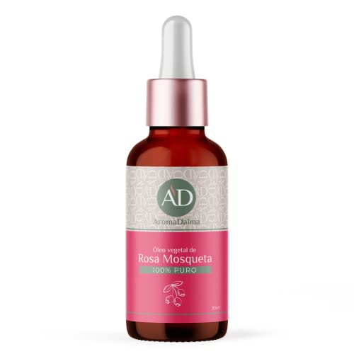 Óleo de Rosa Mosqueta 30ml | 100% Puro, Natural & Prensado a Frio | Óleo Vegetal Carreador Para Pele, Cabelo e Unhas - Aroma D'alma