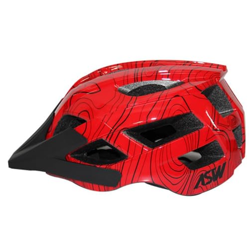 Capacete Ciclismo Bike Asw Accel Frontier Vermelho