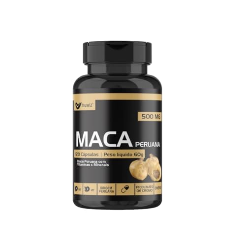 Maca Peruana Com Vitaminas 120 cápsulas 500mg - Muwiz