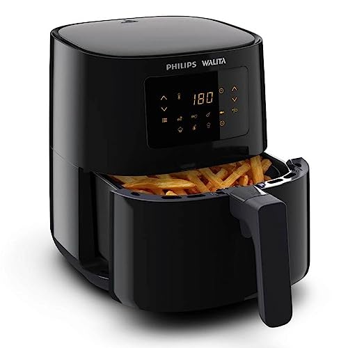 Philips Walita Fritadeira Airfryer Digital Série 3000, Preta, 4.1L de capacidade, Garantia internacional de dois anos, 127V, 1400W (RI9252/91)