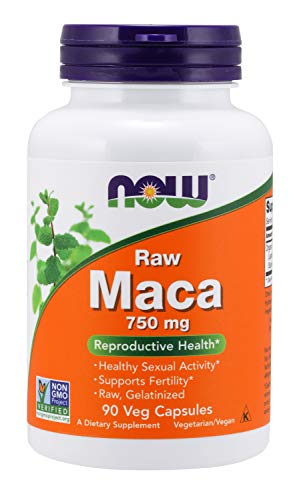 Now Foods Raw Maca 750 mg 6:1, 90 cápsulas