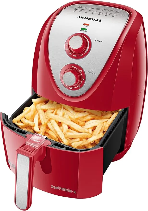 Fritadeira Elétrica Sem Óleo Air Fryer Mondial 5L AFN-50-RI