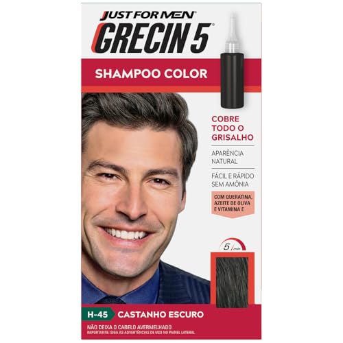 Grecin Shampoo Tonalizante 5 Castanho Escuro 60Ml