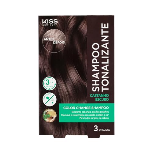 Kiss - Shampoo Tonalizante Color Change Castanho Escuro Ccs02B