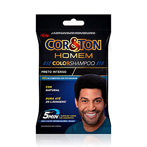 Shampoo Color Tonalizante Niely Cor&Ton Homem - Preto Intenso