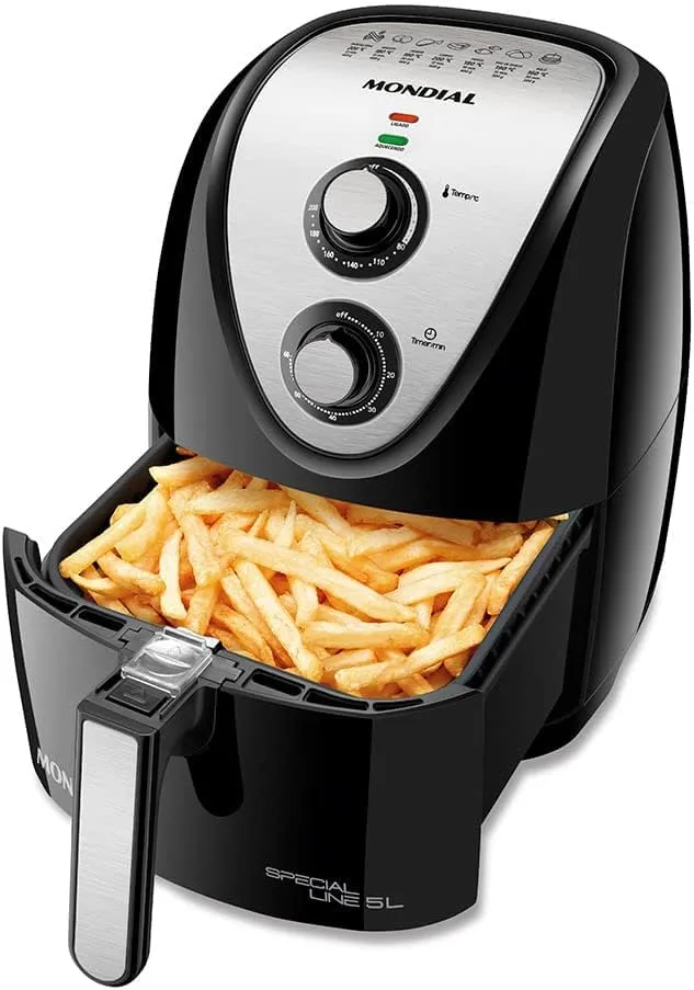 Fritadeira Elétrica Sem Óleo Air Fryer Mondial 5L AFN-51-BI