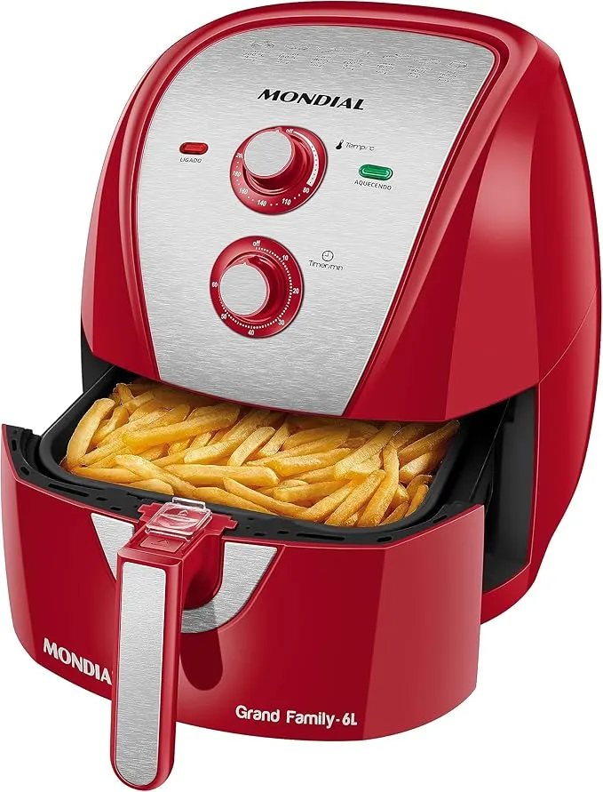 Fritadeira Elétrica Sem Óleo Air Fryer Mondial 6L AFN-60-RI