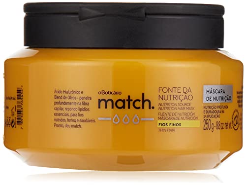Máscara Capilar Match Fonte da Nutrição Fios Finos, 250g
