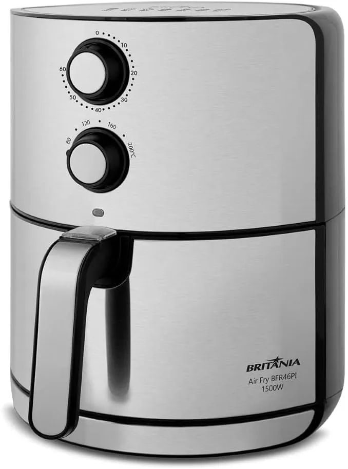 Fritadeira Elétrica Sem Óleo Air Fryer Britânia 4,6L 1500W BFR46PI