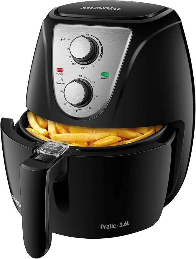 Fritadeira Elétrica Sem Óleo Air Fryer Mondial Pratic 3,6L AF-36-BI