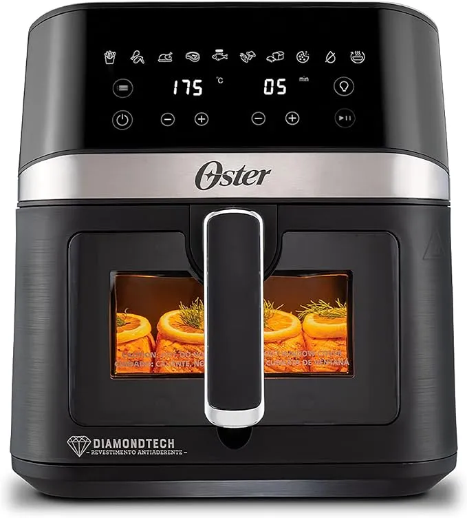 Fritadeira Elétrica Sem Óleo Air Fryer Oster DiamondTech 6L