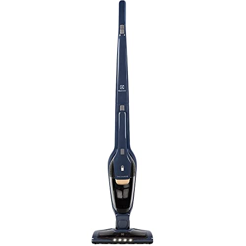 Aspirador de Pó vertical bateria Ergorapido 2 em 1 Electrolux 38 min base recarregamento luz frontal LED capacidade 420Ml ERG25N Bivolt Azul