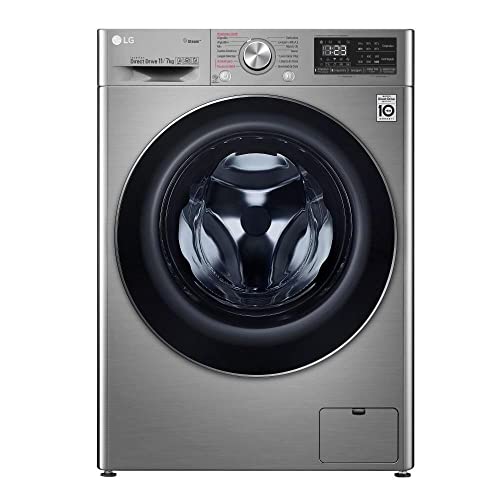 Lava e Seca Smart LG 11kg Aço Escovado com Inteligência Artificial AIDD™ VC4-CV5011TS4A 220V