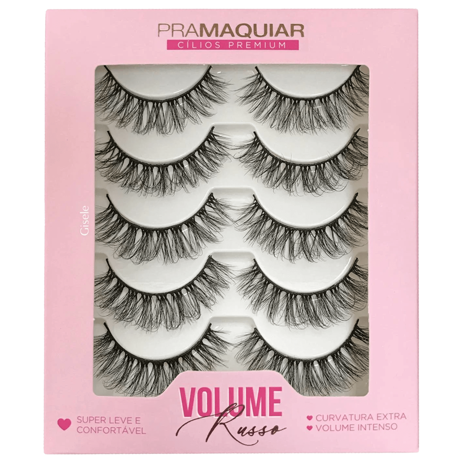Cílios Postiços Premium Volume Russo #1140 Gisele 5 pares