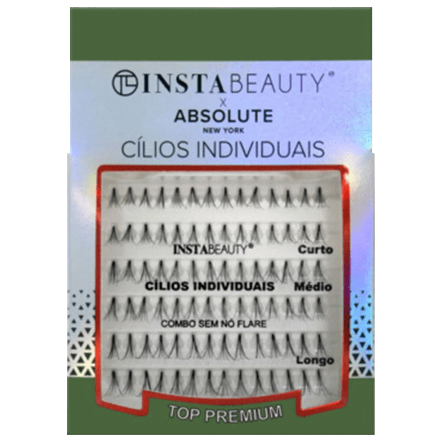 Cílios Postiços Individuais Absolute New York Instabeauty Natural Jade 401 Preto