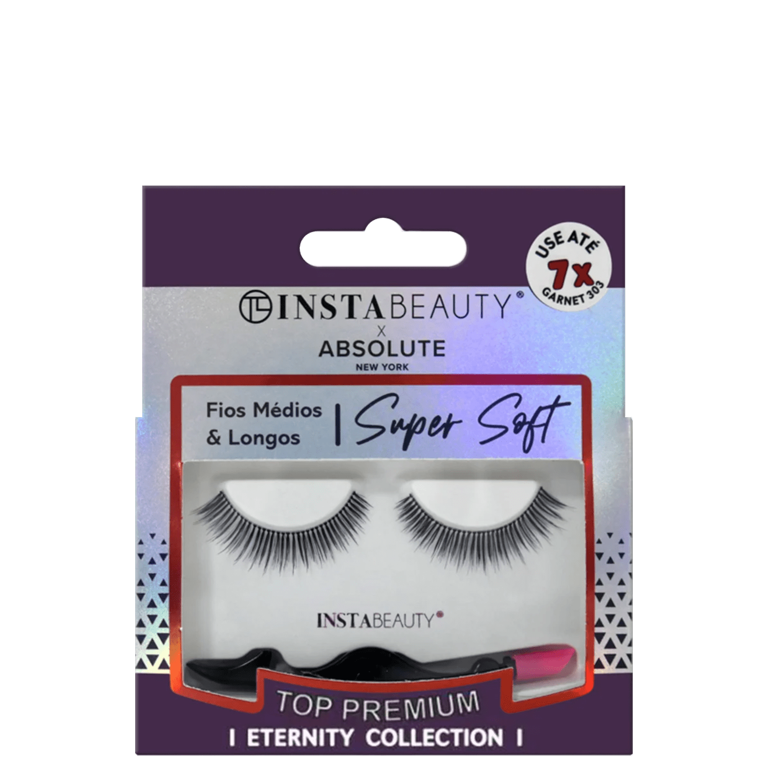 Cílios Postiços Absolute New York Instabeauty Super Soft Garnet 303 Preto