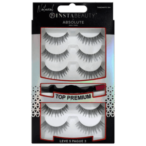 Cílios Postiços Absolute New York Instabeauty Tanzanite 504 Preto 5 pares