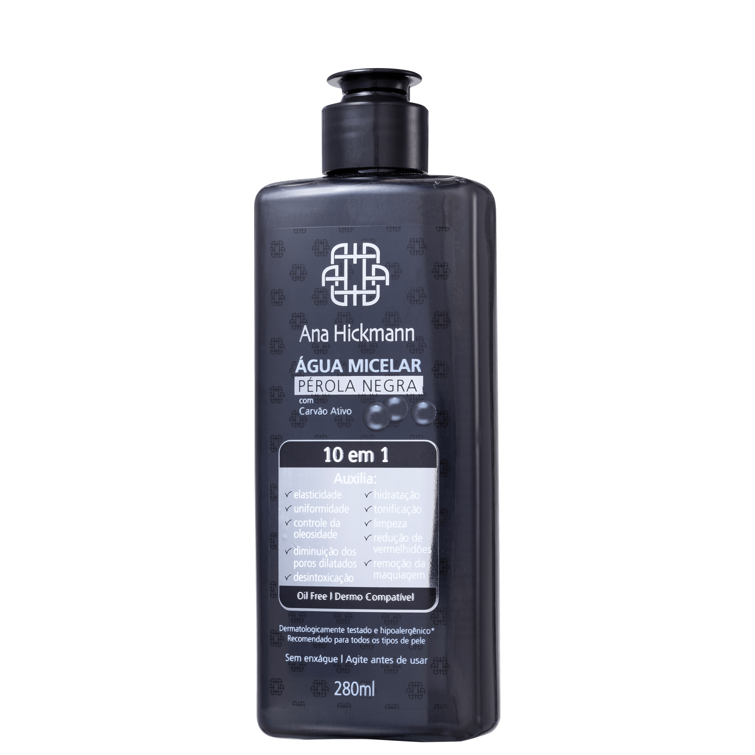 Água Micelar Ana Hickmann Beauty Pérola Negra com Carvão Ativo 280ml