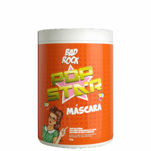 Máscara Capilar Bad Rock Pop Star Para Cabelos Ressecados 1kg Máscara Capilar Bad Rock Pop Star Para Cabelos Ressecados 1kg