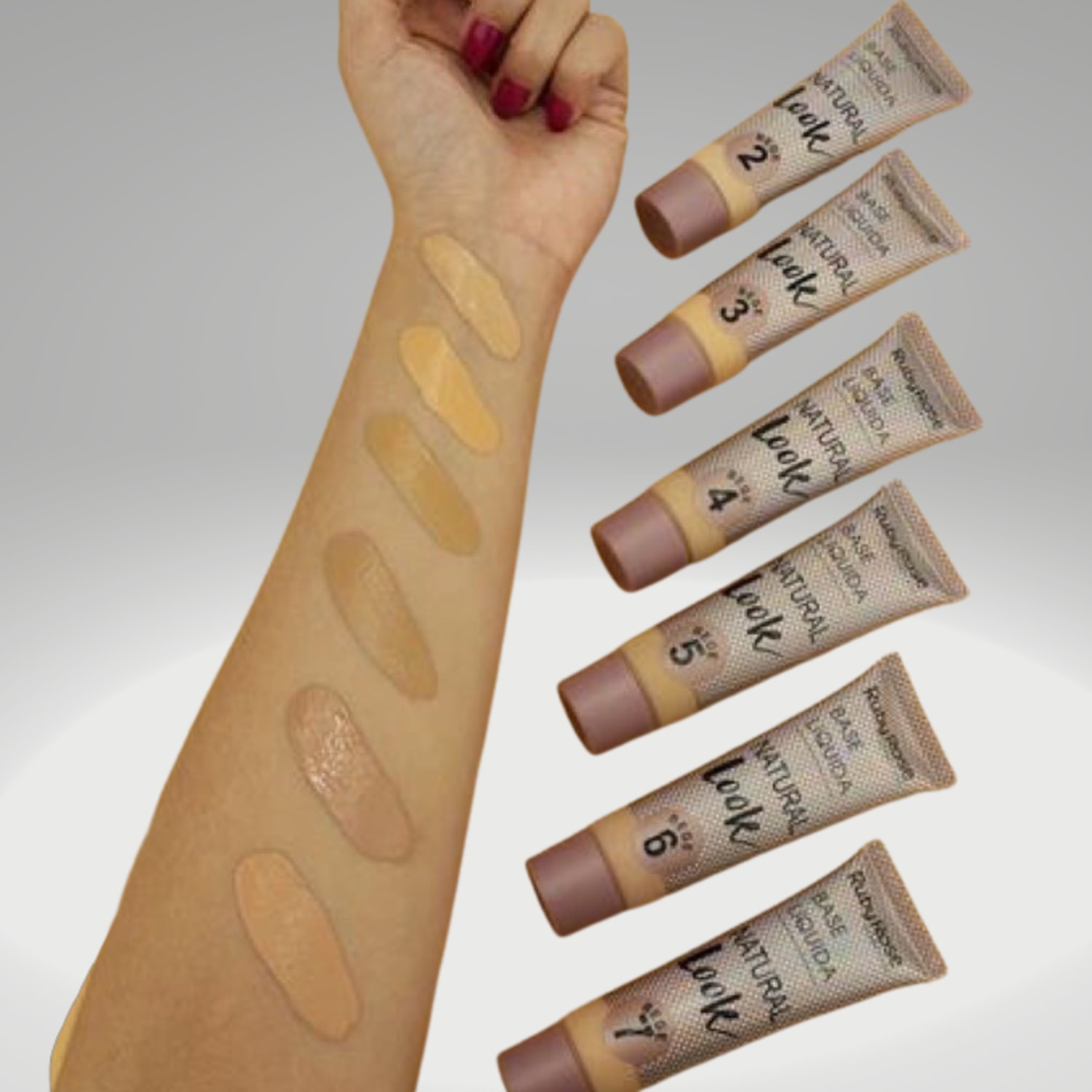 Base Líquida Ruby Rose Natural Look Cor Bege 2