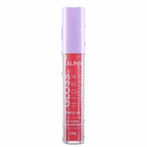Gloss Labial Bauny Cosméticos Hidra Luminous 3D Peach Glow 3,5g