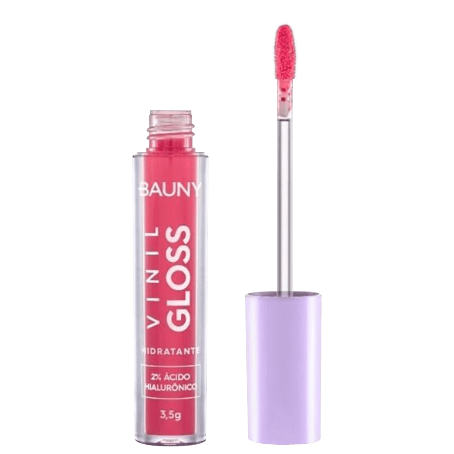 Gloss Labial Bauny Cosméticos Vinil Gloss Rosa Fucsia Be Crazy 3,5g