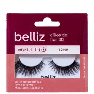 Cílios Postiços Belliz 3D Volume 4 Longo 209
