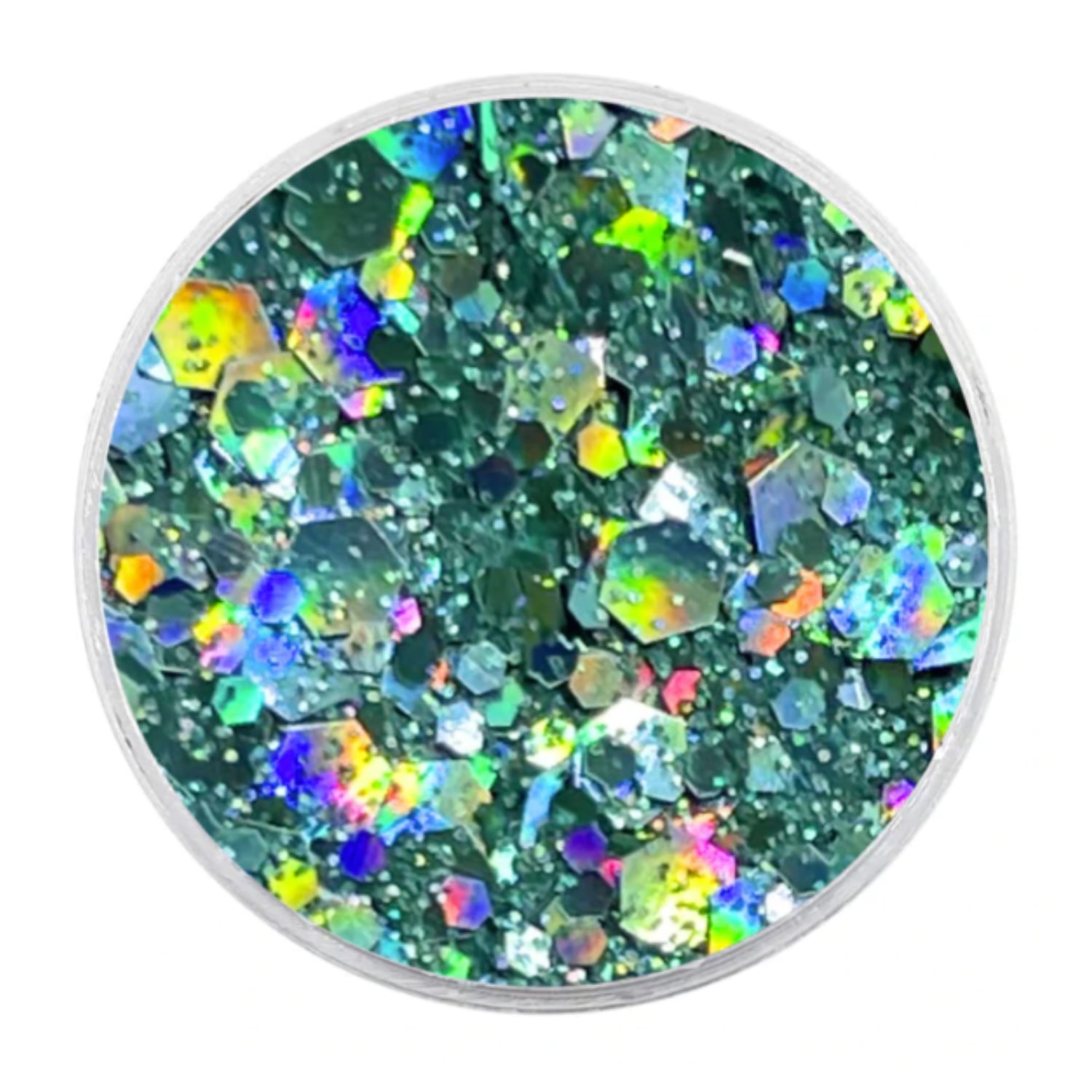 BioGlitter Flocado Verde Água Holográfico Multifuncional Make A 3,0g