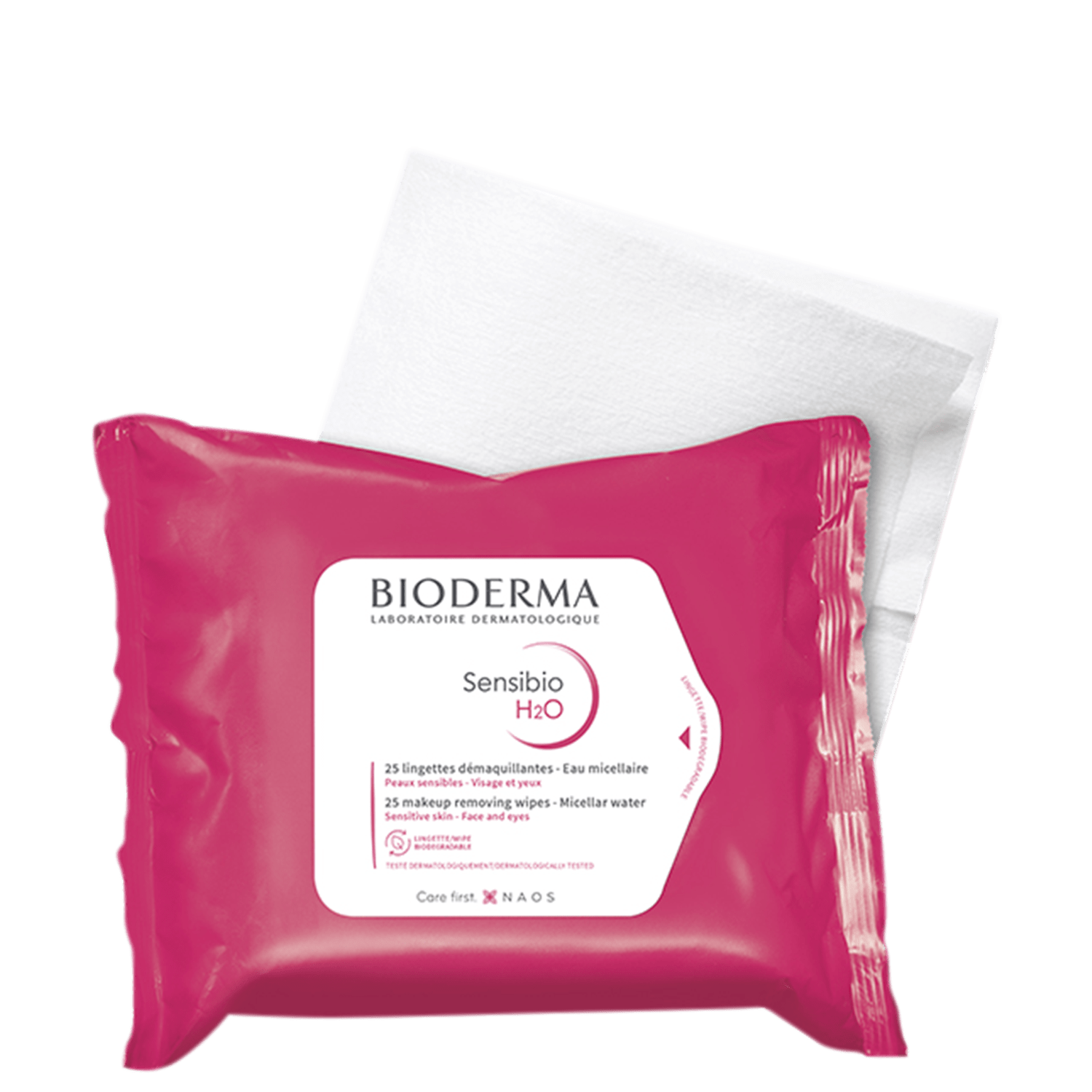 Lenço Micelar Bioderma Sensibio H2O Calmante 25 Unidades