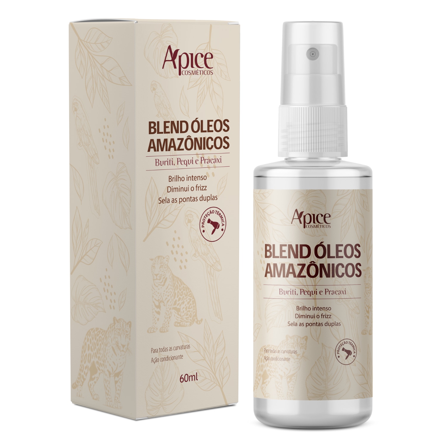 Blend Óleos Amazônicos Ápice Cosméticos Buriti, Pequi e Pracaxi 60ml