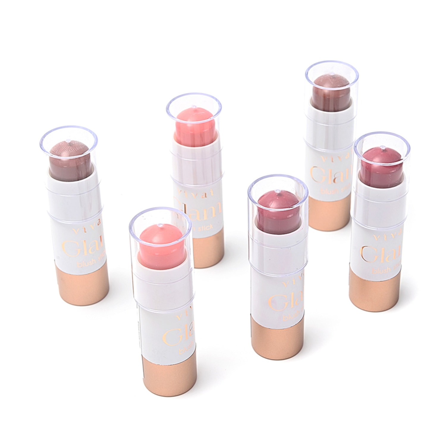 Blush em Bastão Vivai Stick Glam Cor C01